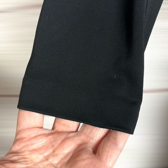 Rickie Freeman for Teri Jon Black Raw Edge Trim Sheath Dress size 8 - Picture 8 of 12